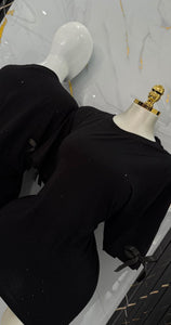 Triple bow rhinestone tee