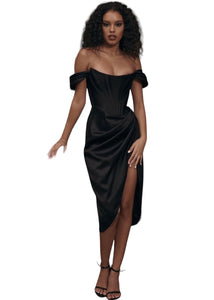 Esmeralda Off shoulder dress (black)