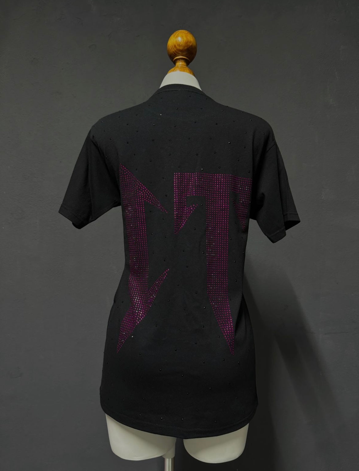 Purple CR rhinestone oversized tee.