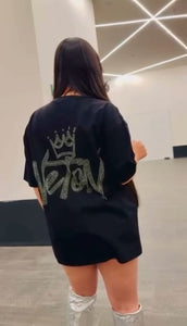 Neton rhinestone tee