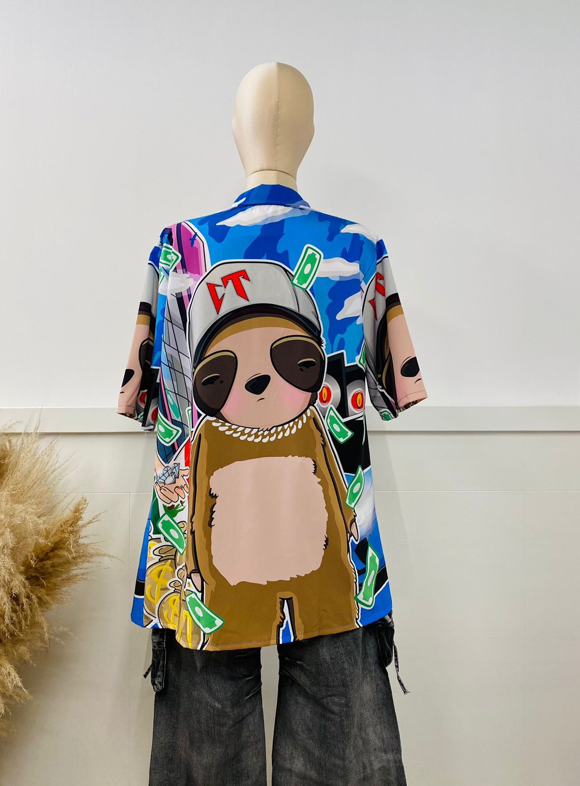 CT sloth button up
