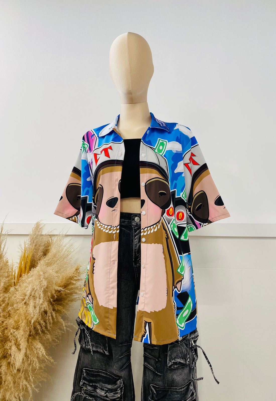 CT sloth button up