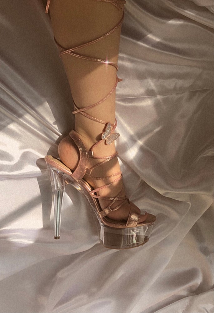 Butterfly platform heels