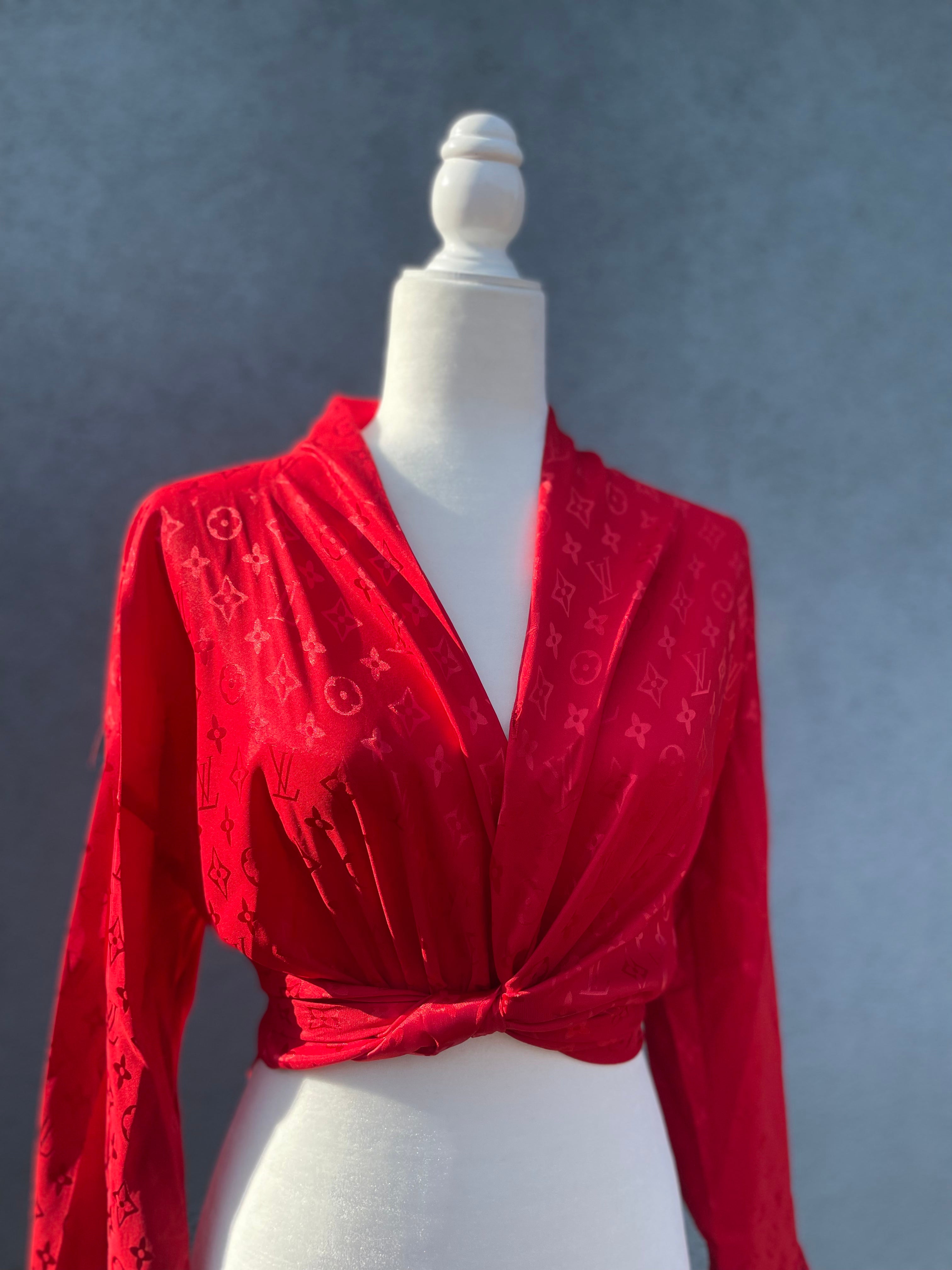 Red lux blouse