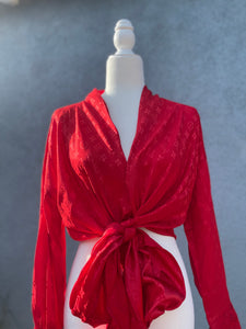 Red lux blouse