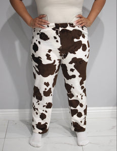 Cow print PJ pants