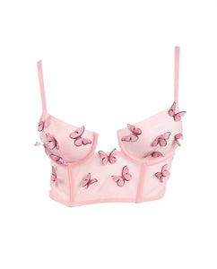 Pink butterfly top