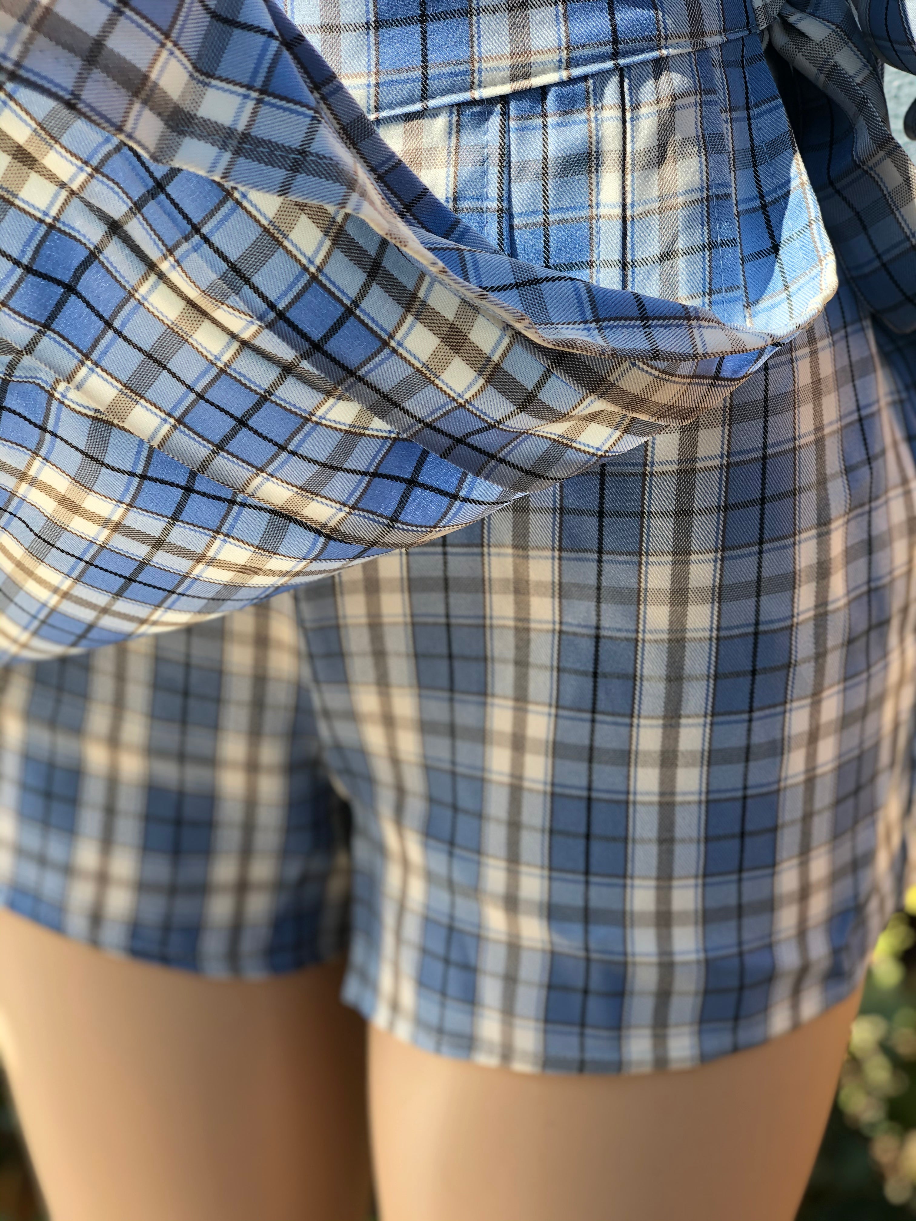 True blue skorts set