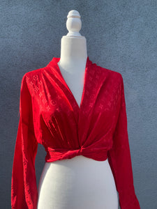 Red lux blouse