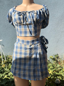 True blue skorts set